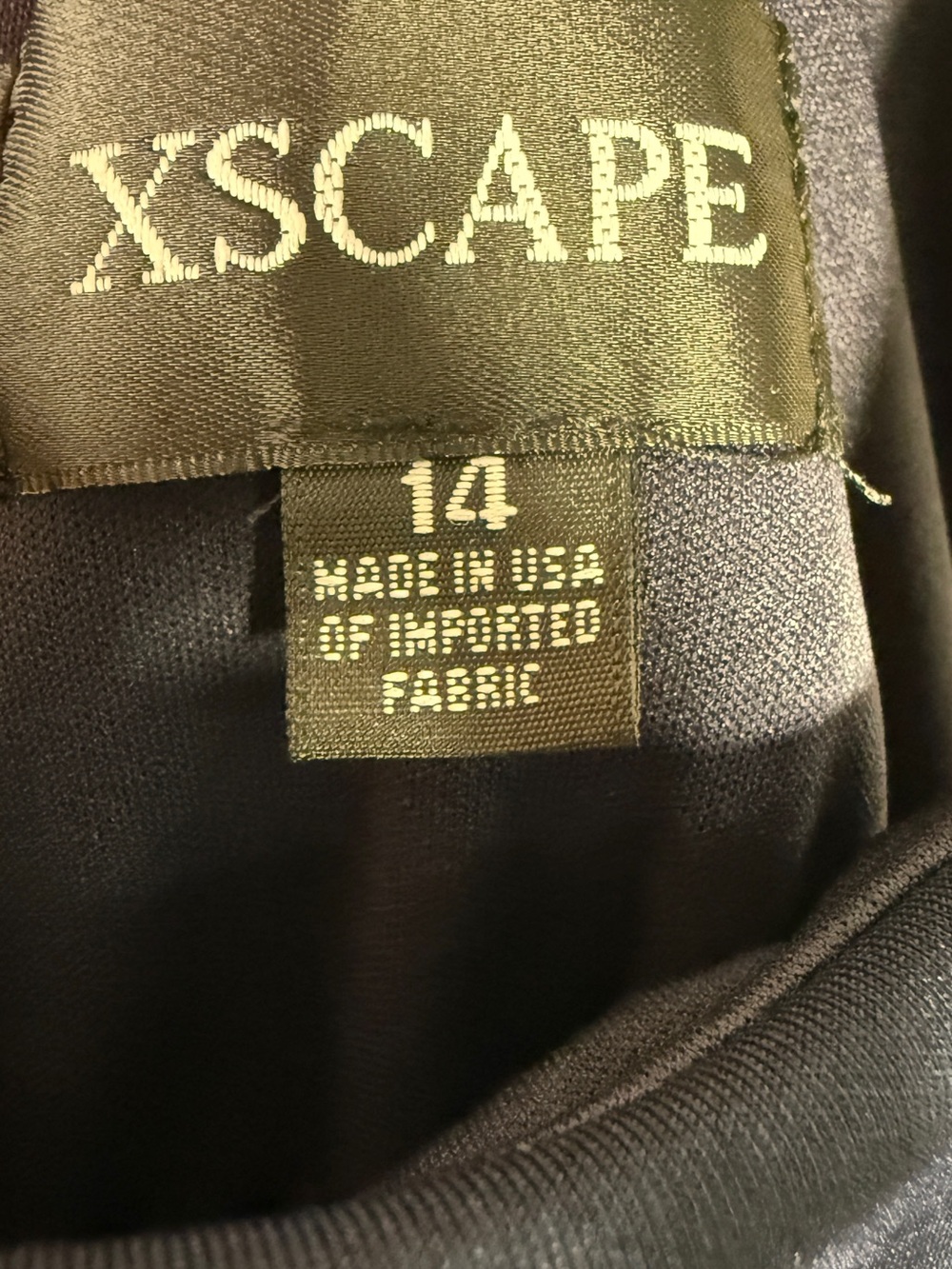 XSCAPE Navy Blue Ruched Maxi Dress 14 NWT Formal Evening Wedding Guest Gown - Picture 4 of 13